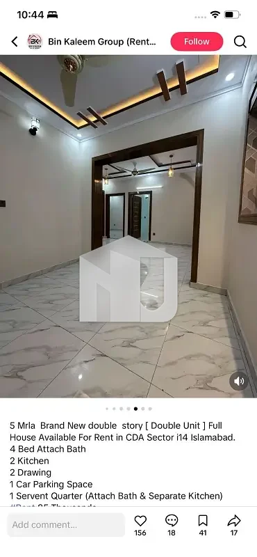 6 Marla Brand New Luxury Double Storey House Located At Very Prime Location Of I14 Available For Rent, photo 4