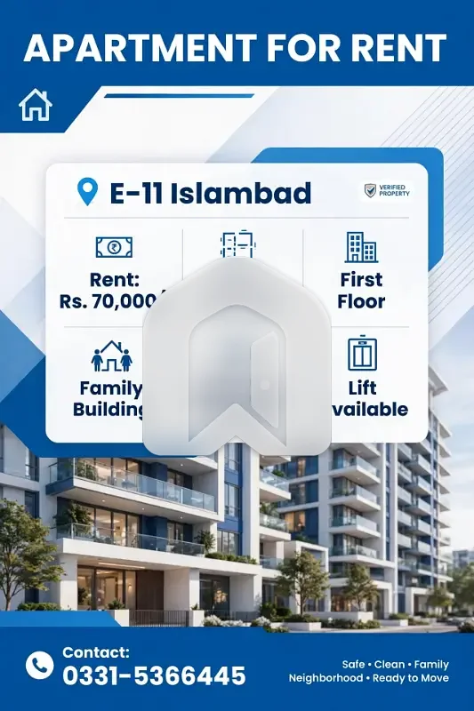 2-Bed Unfurnished Apartment For Rent E-11 Islamabad
